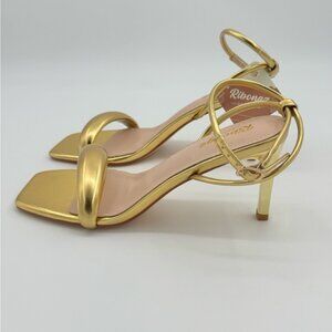 Ribongz Gold Strappy Heels